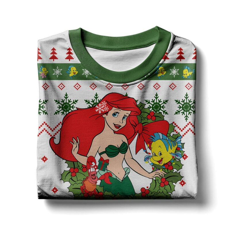 Ariel The little mermaid Disney Princess Christmas Ugly Sweater