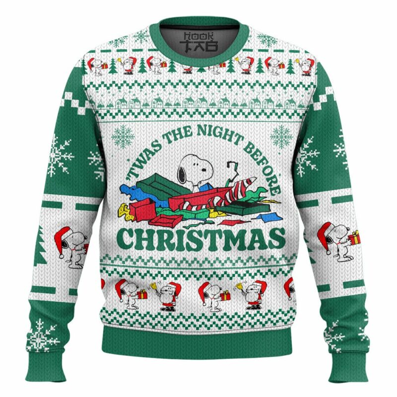 Snoopy the night before Christmas Ugly Sweater