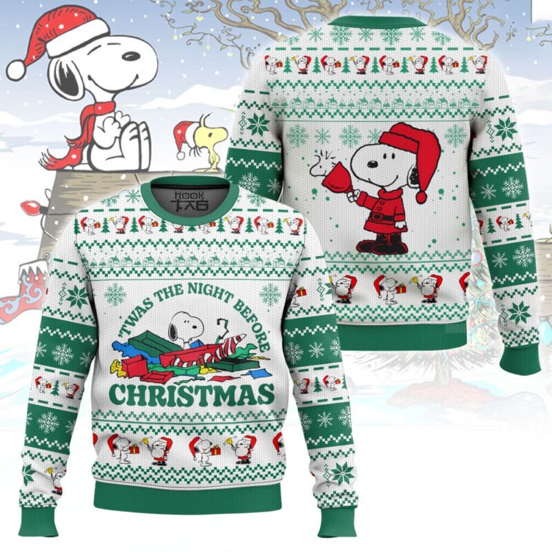 Snoopy the night before Christmas Ugly Sweater