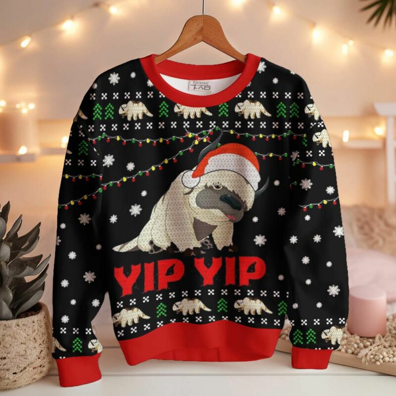 Avatar, Appa Sky Bison yip yip Ugly Christmas Sweater