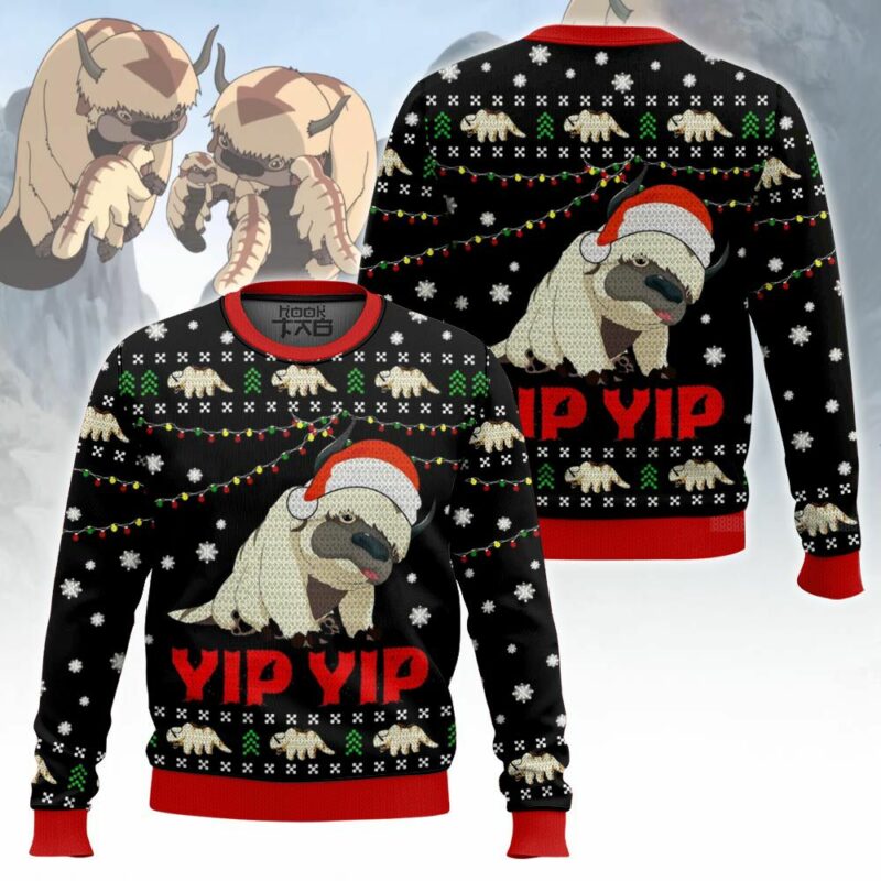 Avatar, Appa Sky Bison yip yip Ugly Christmas Sweater