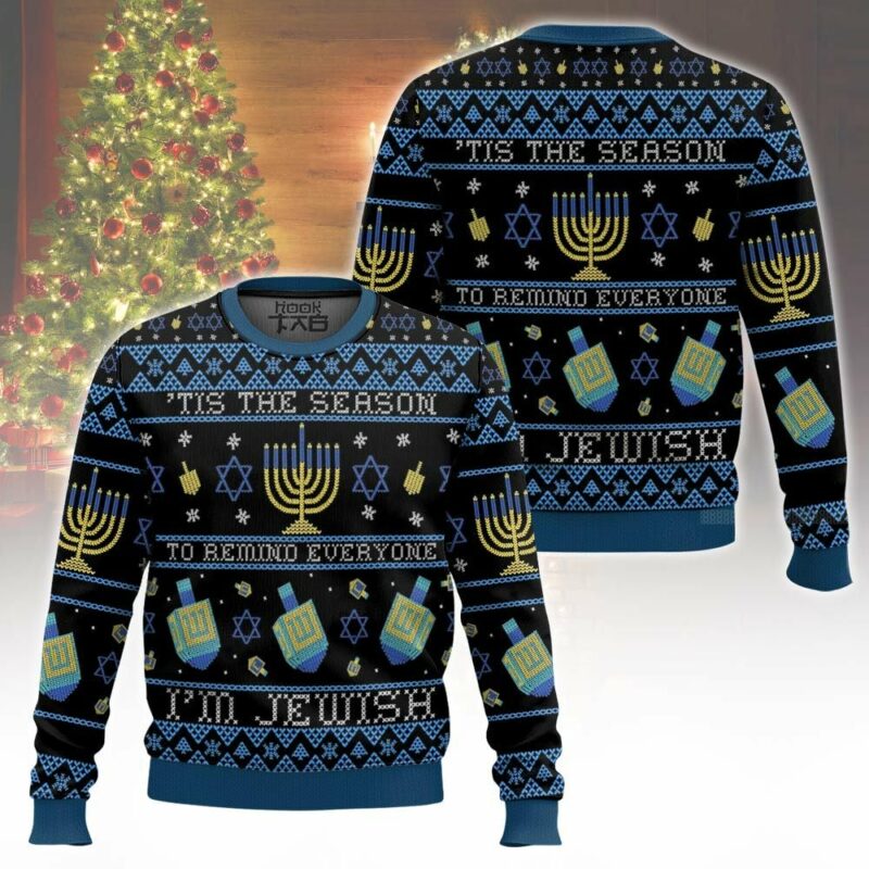 Tis the season to remind everyone "I'm Jewish" Christmas ugly sweater