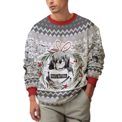 Waifu Material Christmas Ugly Sweater