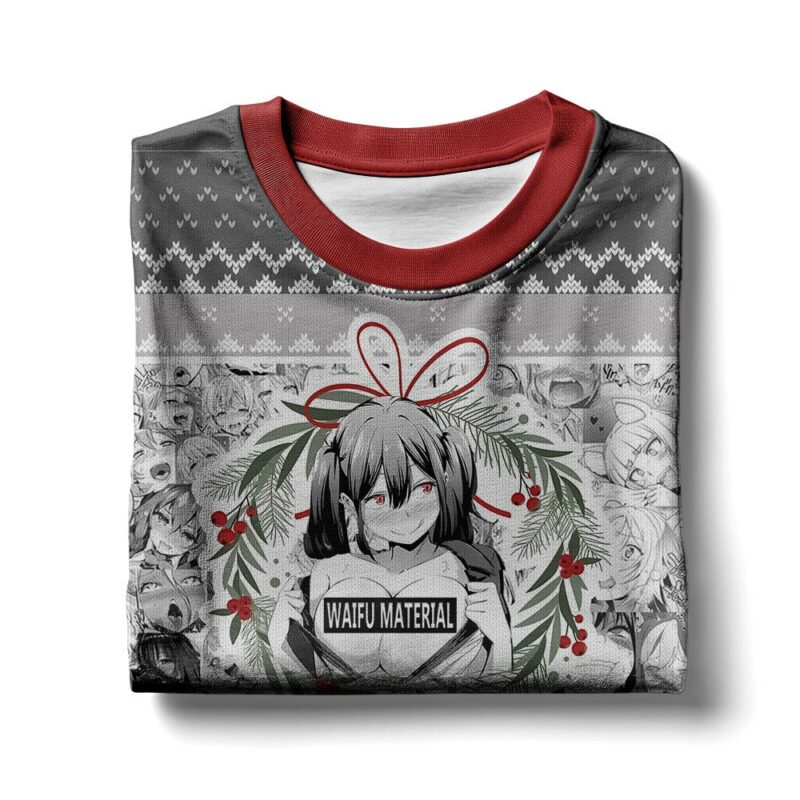 Waifu Material Christmas Ugly Sweater