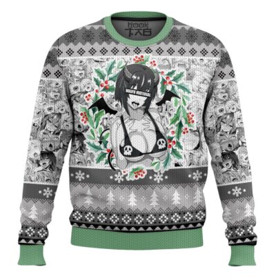 Waifu Material Succubus Ahegao Ugly Sweater