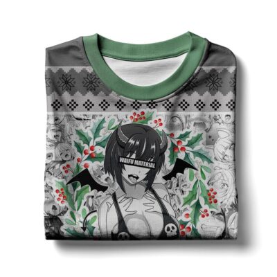 Waifu Material Succubus Ahegao Ugly Sweater