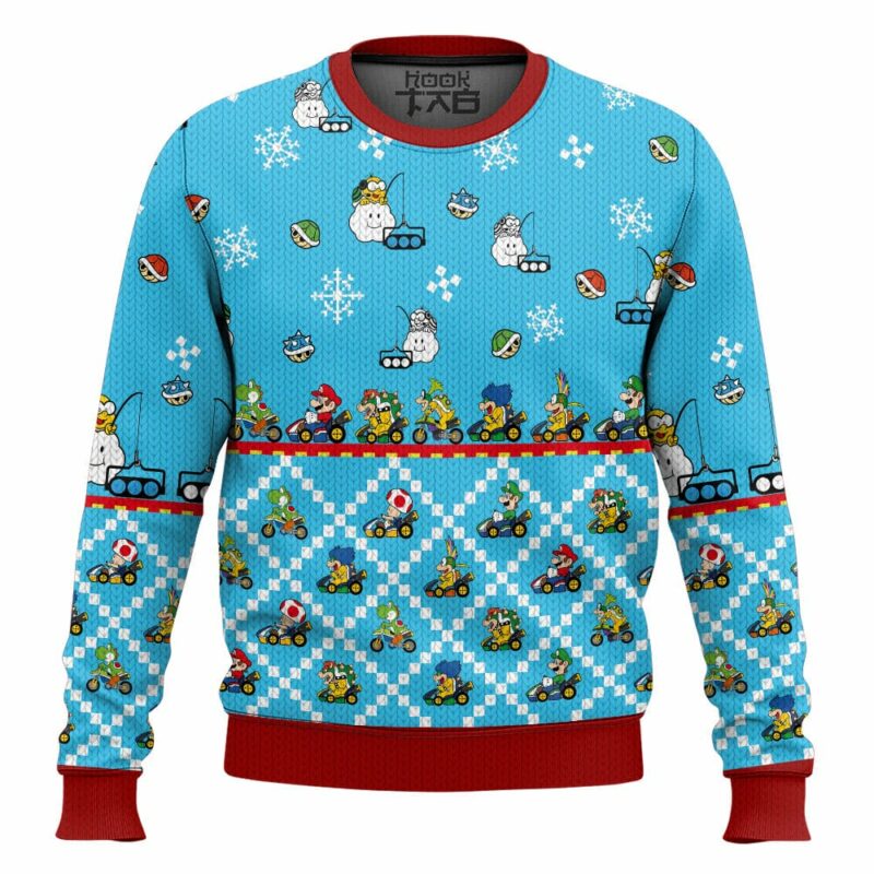 Mario Kart "Let's Race" Christmas Ugly Sweater