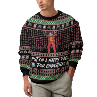 Joker "Put on a happy face for Christmas" Ugly Sweater