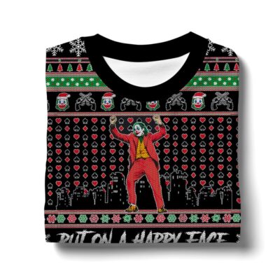 Joker "Put on a happy face for Christmas" Ugly Sweater