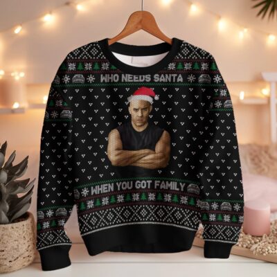 Fast and Furious Dominic Toretto's "Who needs Santan, When you got family" Ugly Sweater