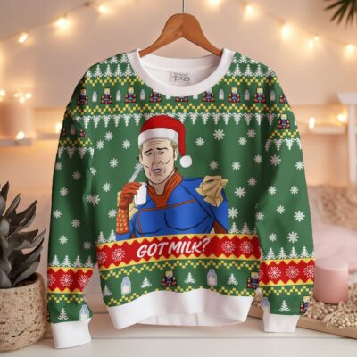 The Boys "Homelander Want Milk?" Christmas Ugly Sweater