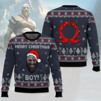 Kratos God of War Christmas Ugly Sweater