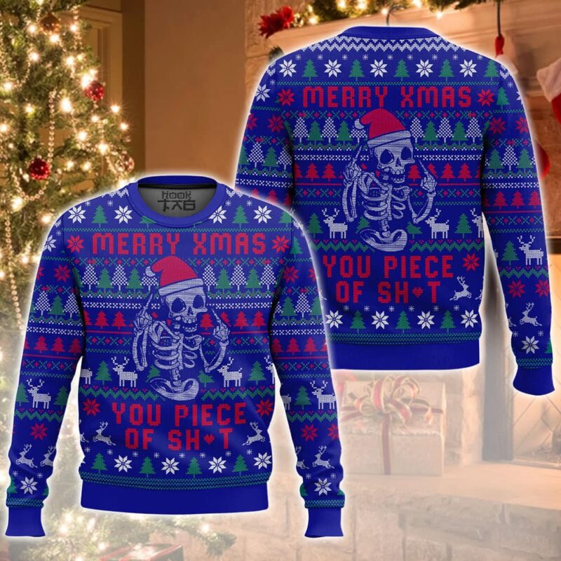 Merry Xmas You Piece of Sh*t, Christmas Ugly Sweater