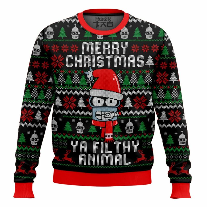 Bender, Futurama Merry Christmas ya Filthy Animal Ugly Sweater