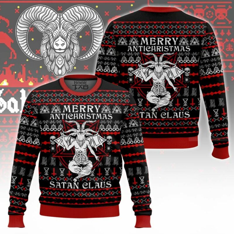 Satanic Merry Antichristmas - Satan Claus Ugly Sweater