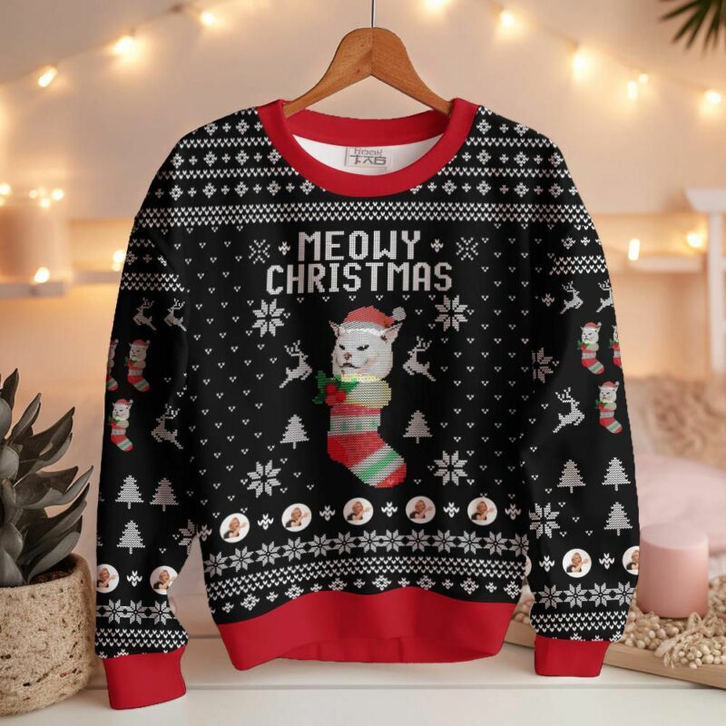 Meowy Christmas meme, Christmas Ugly Sweater