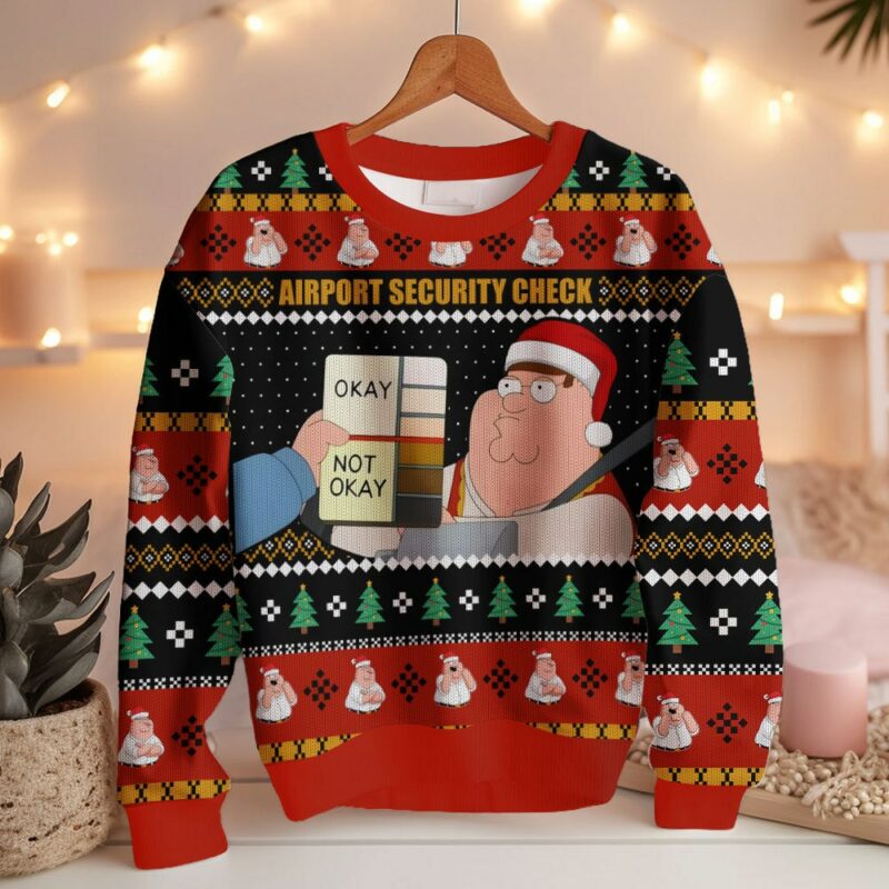 Family Guy meme "Security Check" Christmas Ugly Sweater