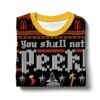 Lord of the Ring, You shall not peek at your Presents Christmas Ugly Sweater