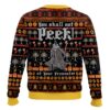 Lord of the Ring, You shall not peek at your Presents Christmas Ugly Sweater