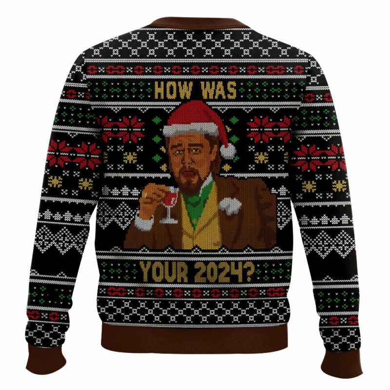 Leonardo DiCaprio meme "How was your 2024?" Christmas Ugly Sweater