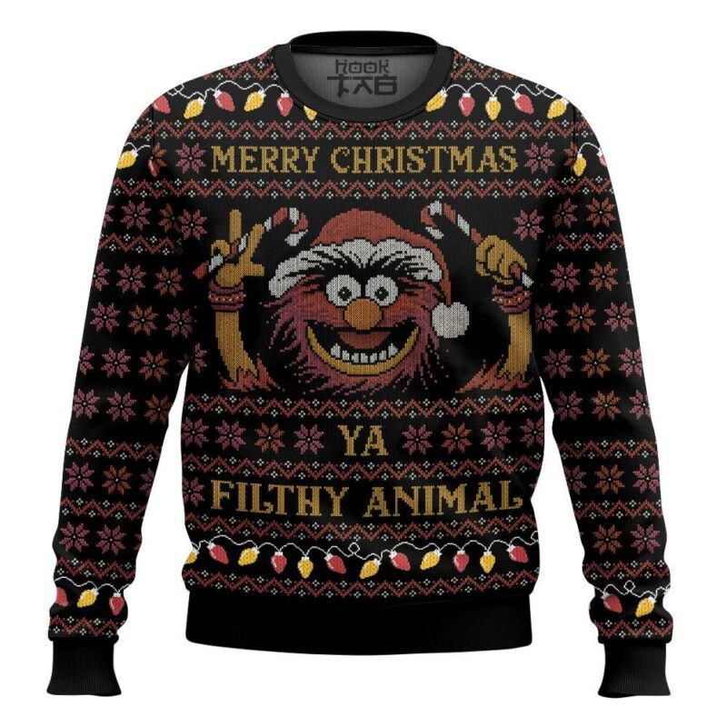 The Muppet Show, Animal Muppet, Merry Christmas Filthy Animal Ugly Sweater