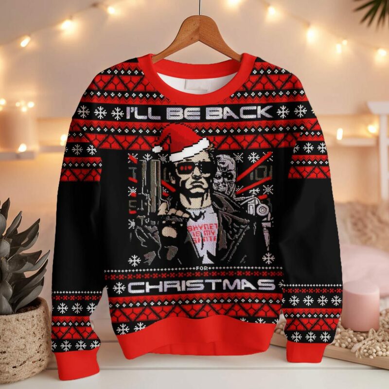 Terminator "I'll Be Back", A Very Cyber Christmas Ugly Sweater