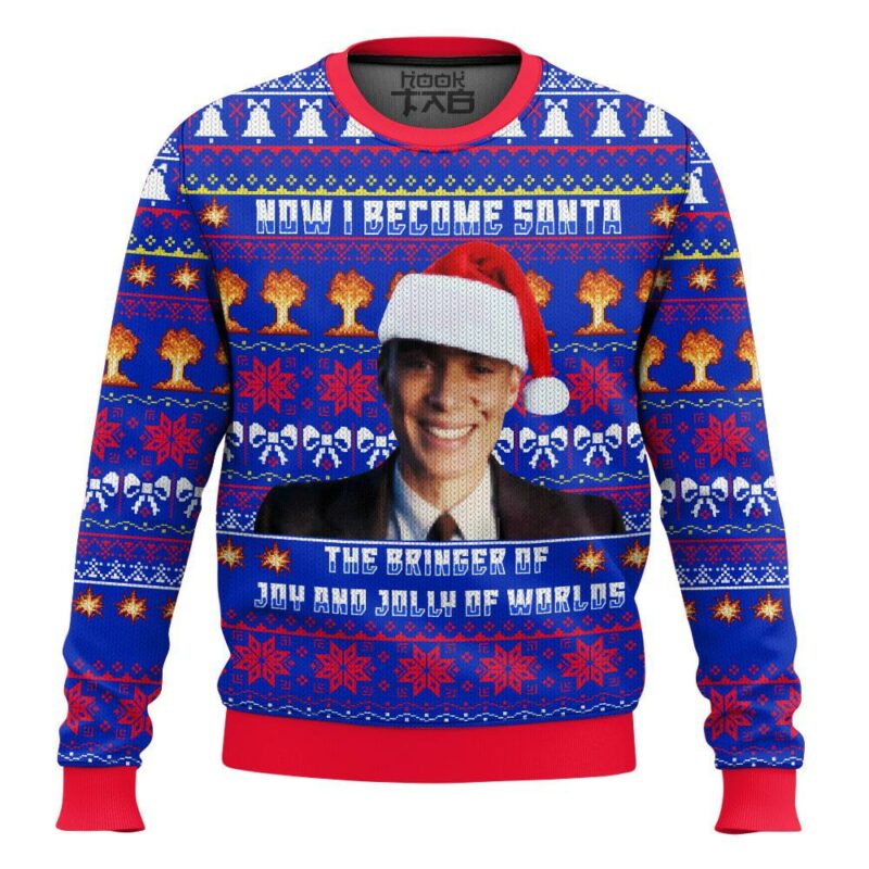 Oppenheimer "Now I become Santa" Ugly Christmas Sweater