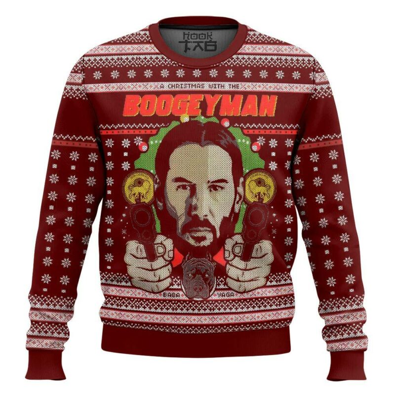 John Wick, The Boogeyman Merry Christmas Ugly Sweater