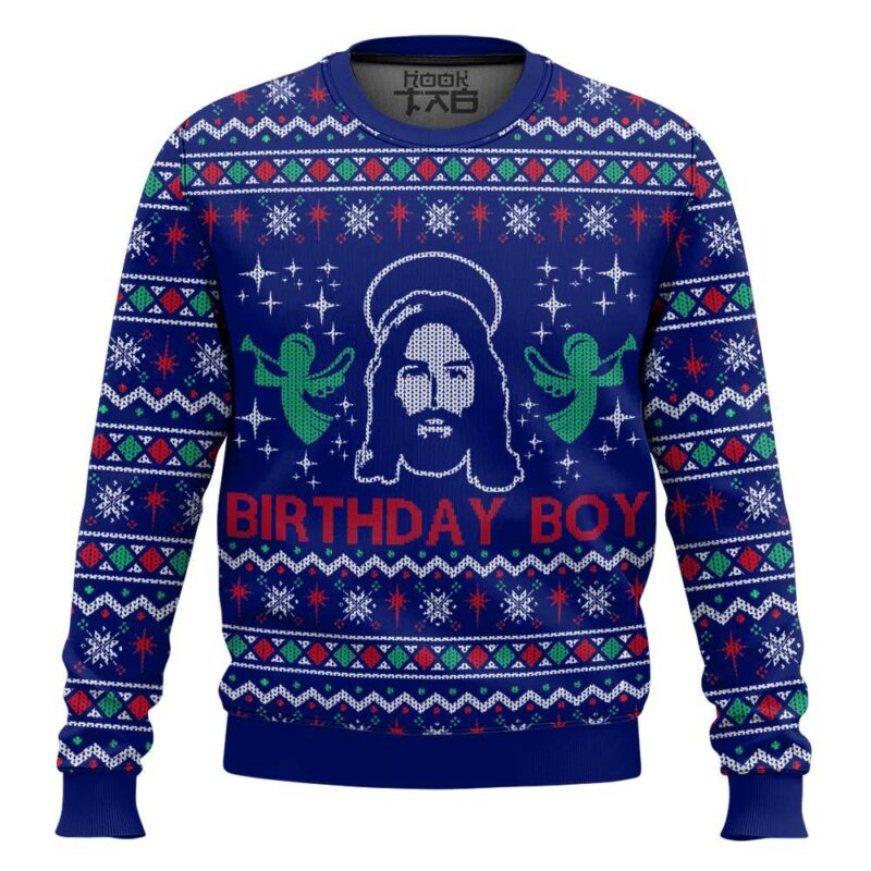 Jesus Birthday Boy Ugly Christmas Sweater