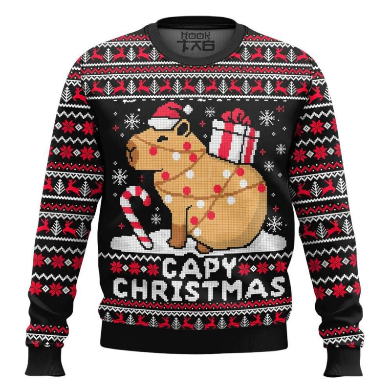 Capybara Ugly Christmas Sweater