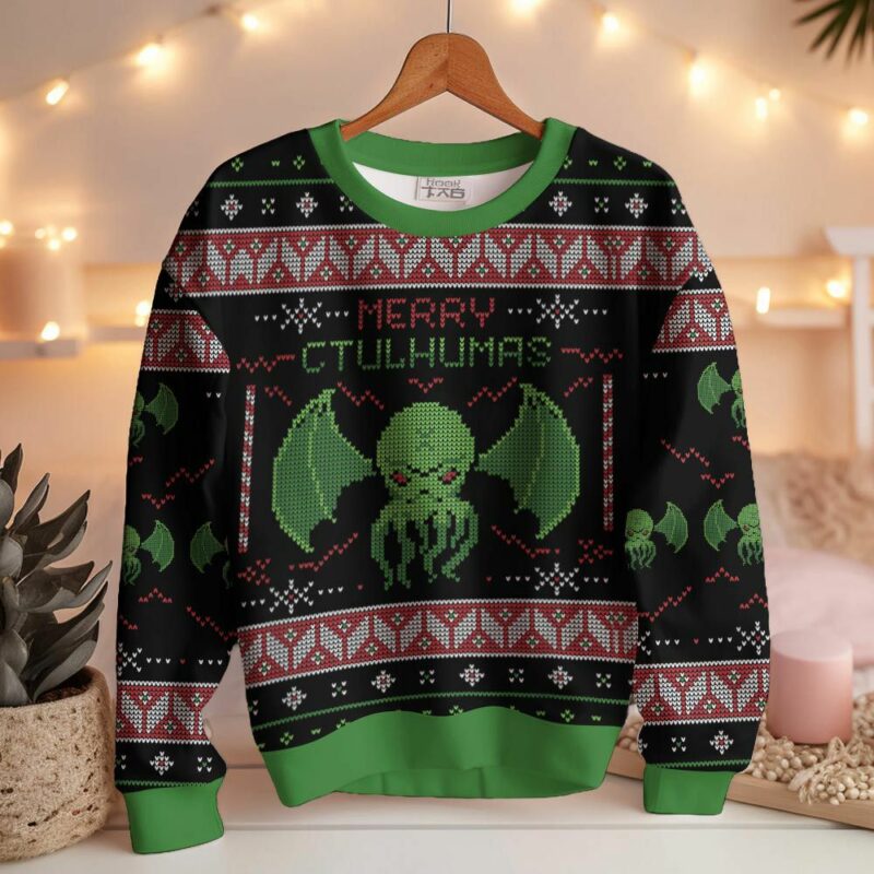 Merry Cthulhumas! Ugly Christmas Sweater Cthulhu