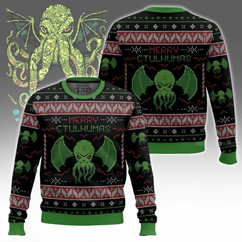 Merry Cthulhumas! Ugly Christmas Sweater Cthulhu