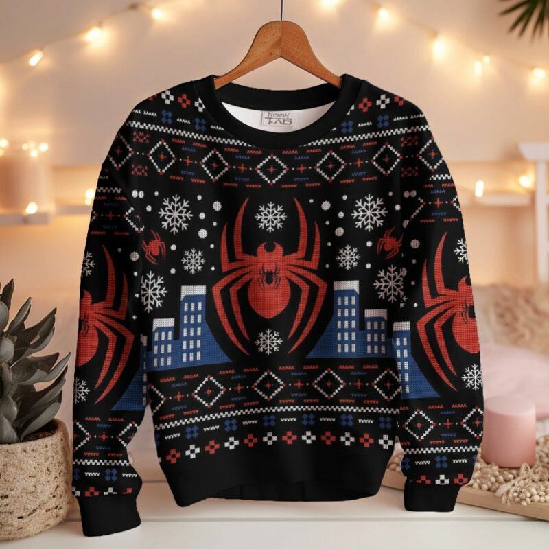 Spiderman,New York Aranea Christmas Ugly Sweater