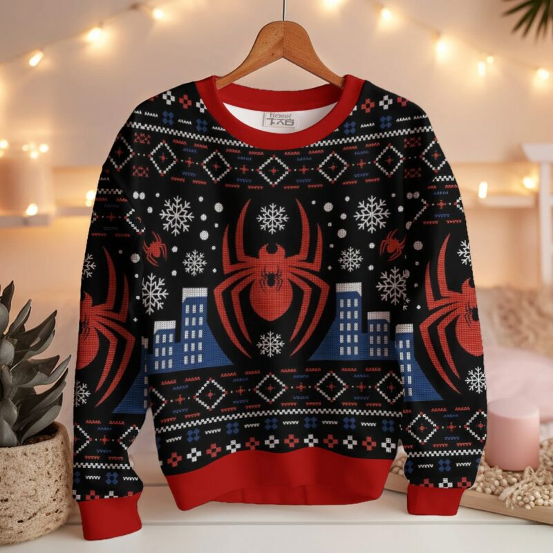 Spiderman,New York Aranea Christmas Ugly Sweater