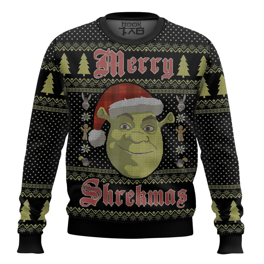 Shrek Merry Shrekmas Ugly Sweater Style Christmas