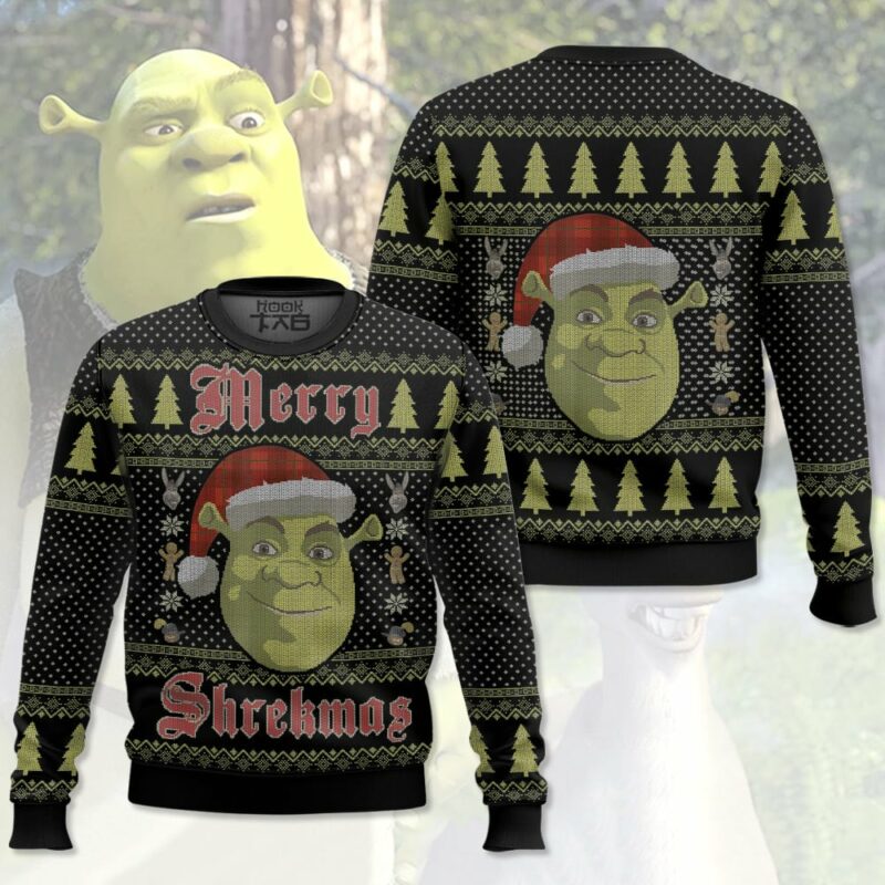 Shrek Merry Shrekmas Ugly Sweater Style Christmas