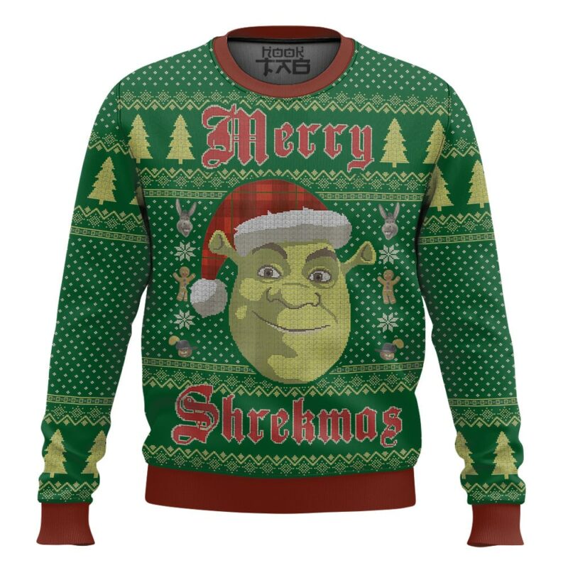 Shrek Merry Shrekmas Ugly Sweater Style Christmas