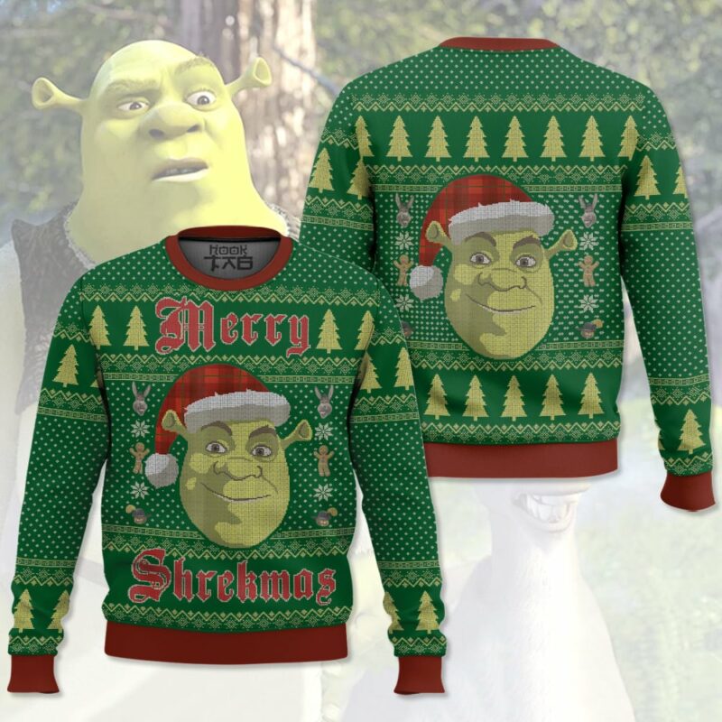 Shrek Merry Shrekmas Ugly Sweater Style Christmas