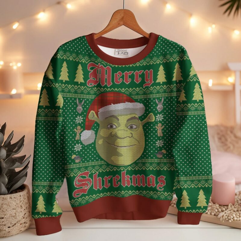 Shrek Merry Shrekmas Ugly Sweater Style Christmas