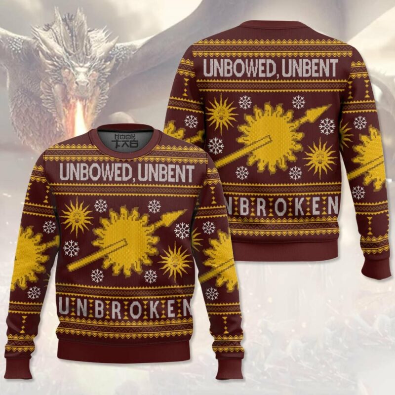 Game of Thrones, Unbowed, Unwrapped, Unbroken. Christmas Ugly Sweater