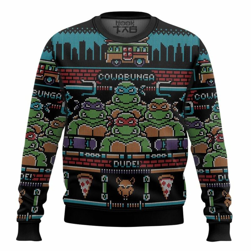 Mutant Ninja Turtles, Cowabunga Dude Christmas Ugly Sweater ANDY260924TTT6