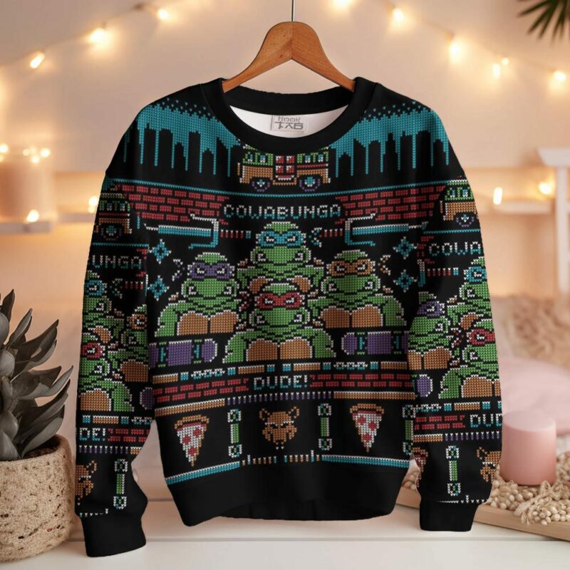 Mutant Ninja Turtles, Cowabunga Dude Christmas Ugly Sweater ANDY260924TTT6