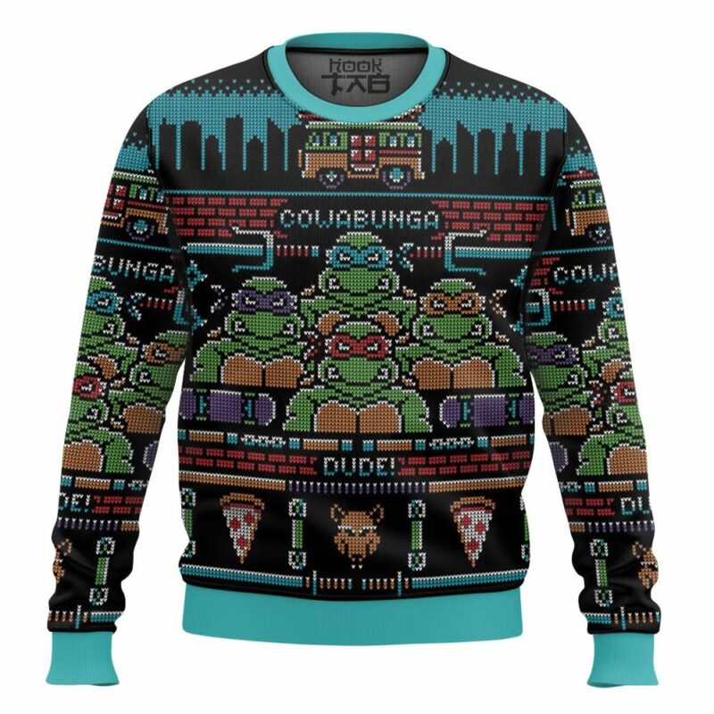 Mutant Ninja Turtles, Cowabunga Dude Christmas Ugly Sweater ANDY260924TTT6