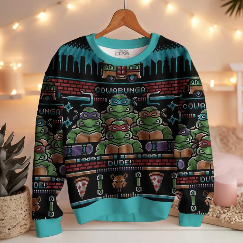 Mutant Ninja Turtles, Cowabunga Dude Christmas Ugly Sweater ANDY260924TTT6