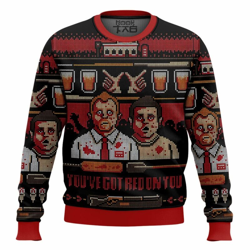 Shaun of the Dead, You've Got Red on You Christmas Ugly Sweater