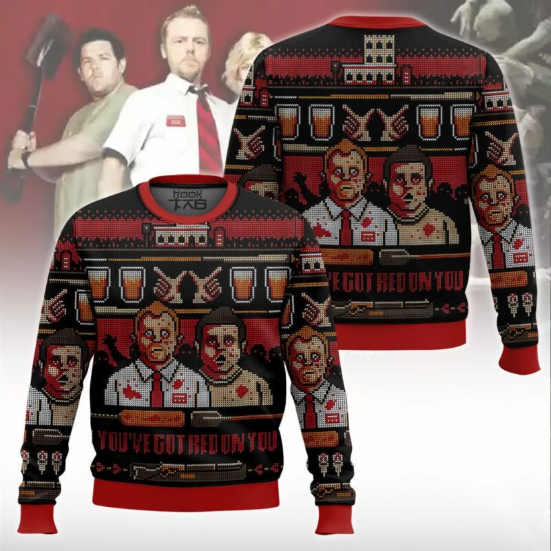 Shaun of the Dead, You've Got Red on You Christmas Ugly Sweater