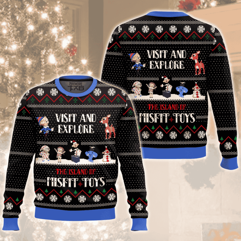 The Island of Misfit Toys Rudolph Christmas Sweater