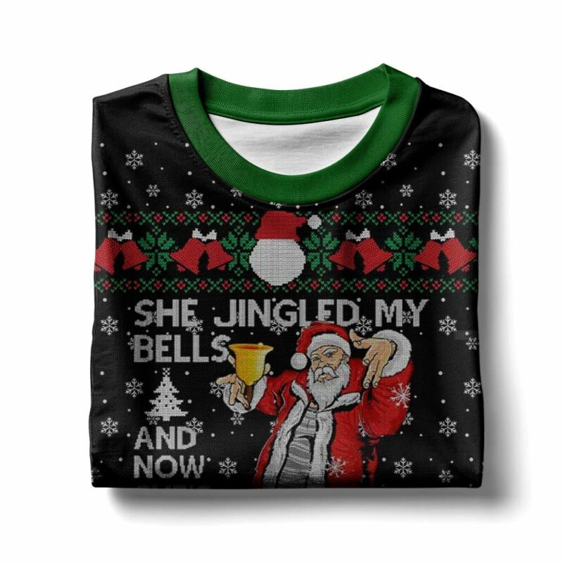 She Jingled My Bells And Now She's Pregnant, Funny Christmas Ugly Sweater