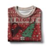 On The Naughty List And I Regret Nothing Cat Christmas Ugly Sweater