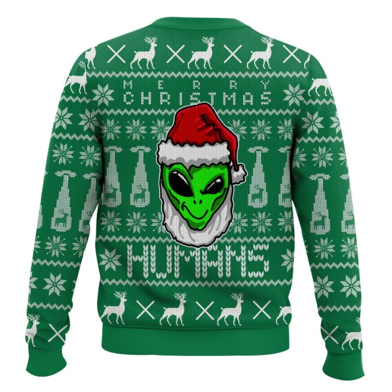 Merry Christmas Human, Alien Ugly Christmas Sweater